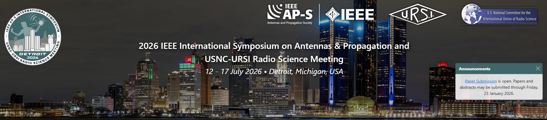  2026 Int'l Symposium on Antennas and Propagation